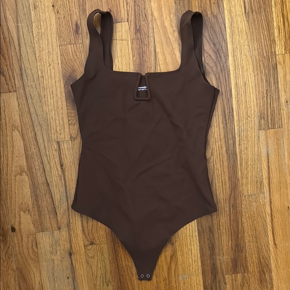 Abercrombie & Fitch Brown Bodysuit with Fitted Silhouette